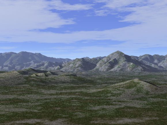 篠山地方の３D風景