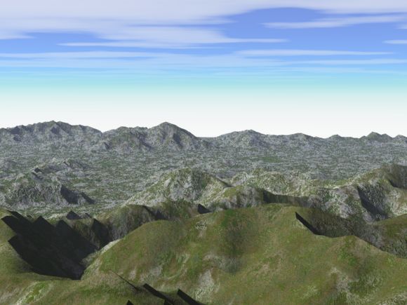 篠山地方の３D風景