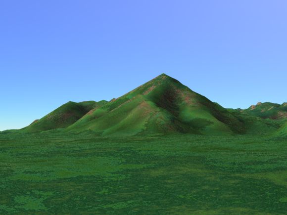 篠山地方の３D風景