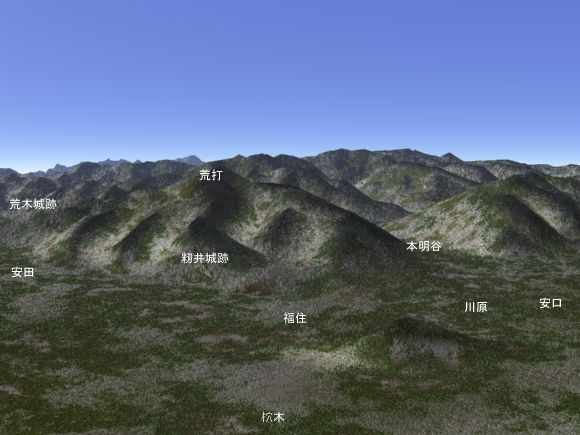 篠山地方の３D風景