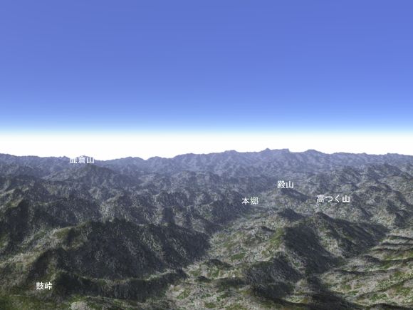 篠山地方の３D風景