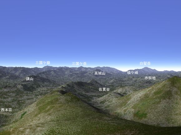 篠山地方の３D風景