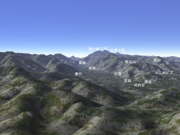 篠山地方の３D風景