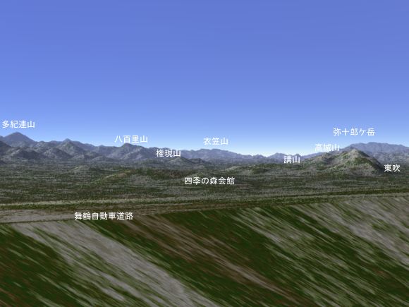 篠山地方の３D風景