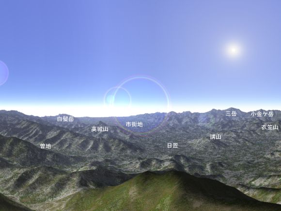 篠山地方の３D風景