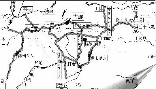 多紀連山登山道マップ画像