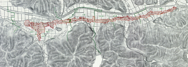 篠山市福住伝統的建造物群保存地区の範囲