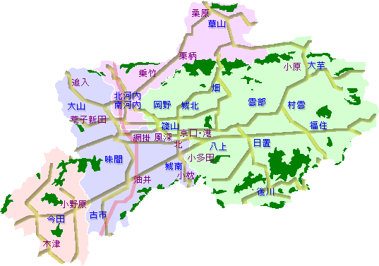 地名マップ（クリカブル）